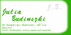 julia budinszki business card
